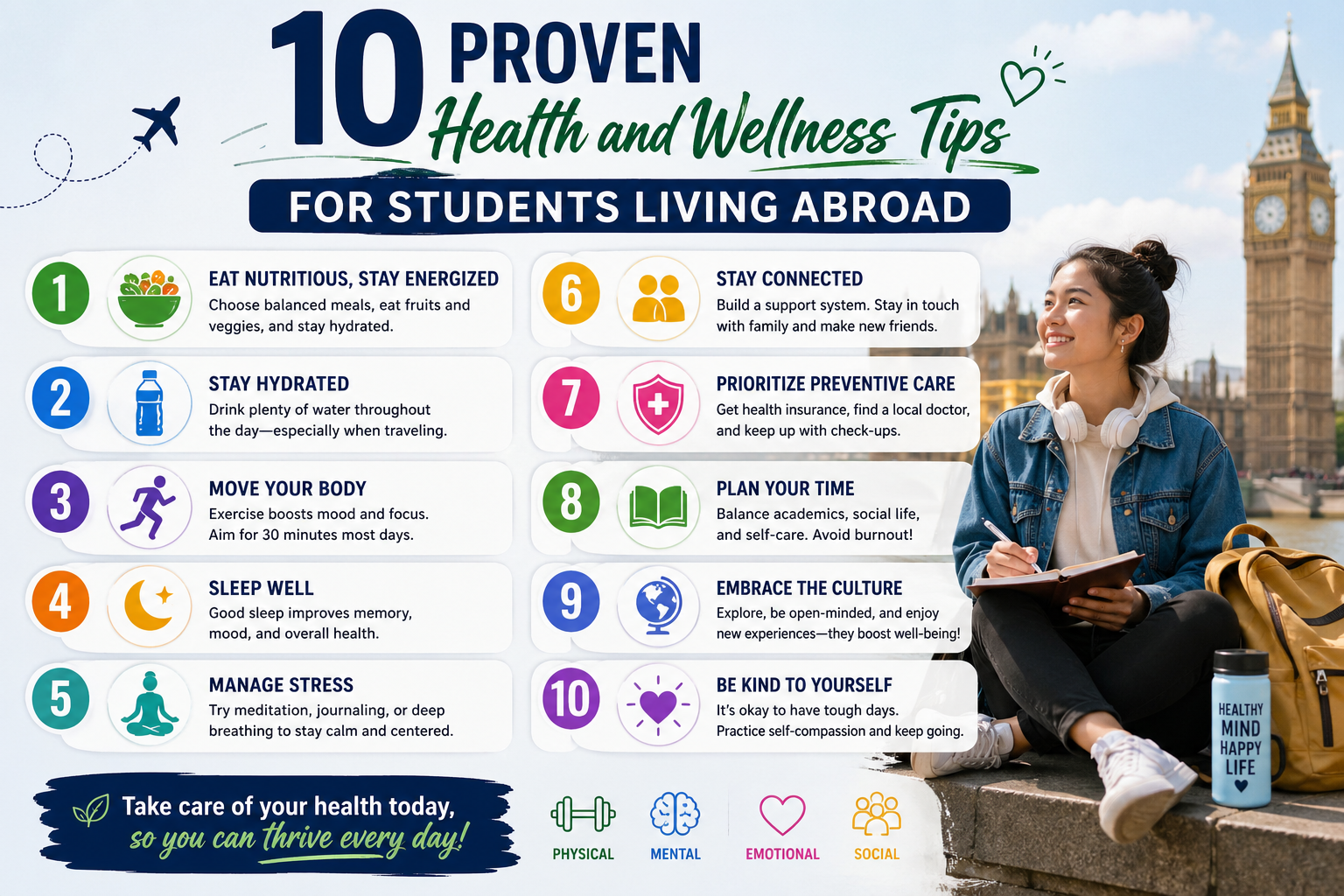 13 Proven Health And Wellness Tips For Students Living Abroad